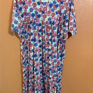 Beautiful Vintage Floral Multicolor Floral Dress